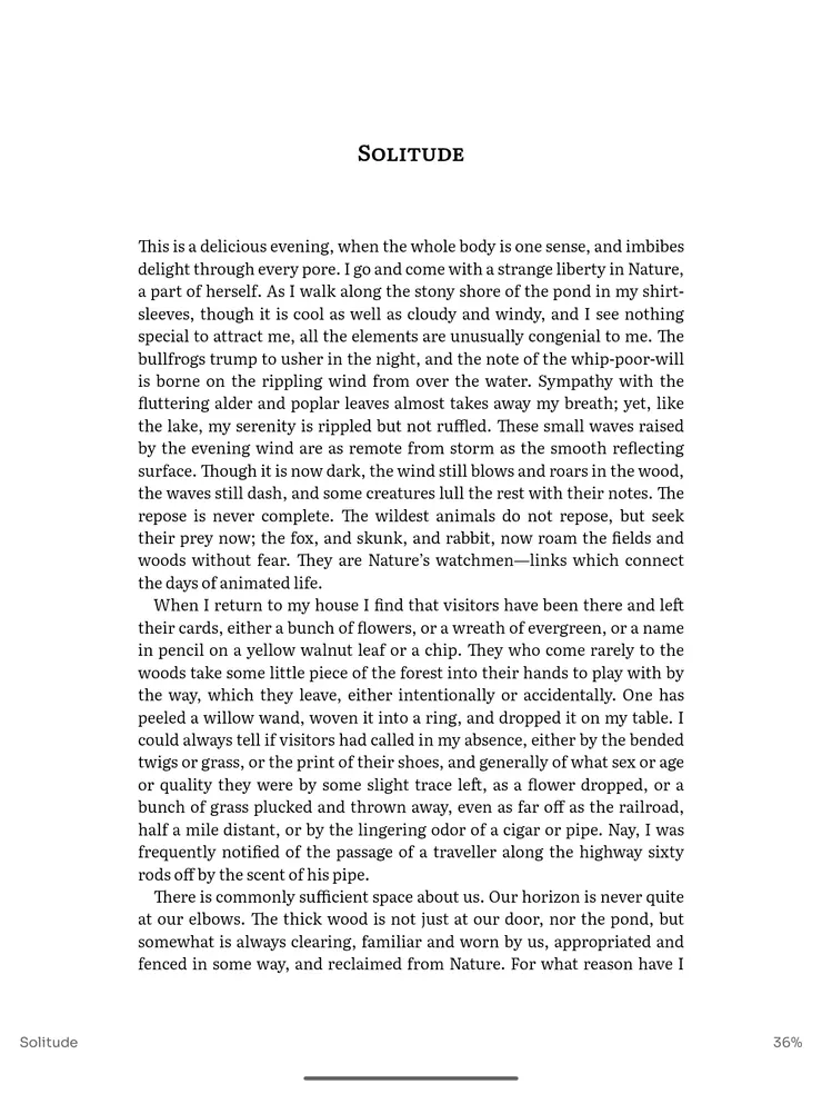 The same book on an e-ink tablet